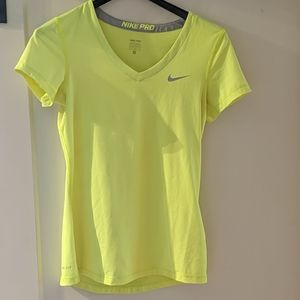 Nike Pro neon yellow dri-fit